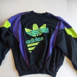 Vintage ADIDAS Sweatshirt Men Sz LARGE NEON 1990's RARE  (Bag E)